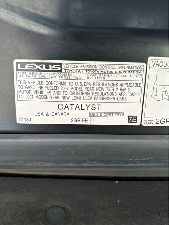 2007 Lexus ES 5th Gen - Image 14 of 15