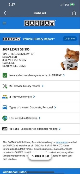 2007 Lexus GS 3rd Gen - Image 17 of 19
