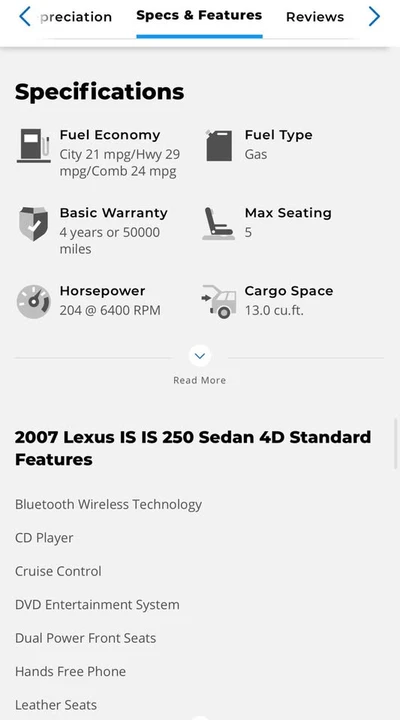 2007 Lexus IS 2nd Gen - Image 4 of 5