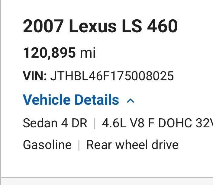 2007 Lexus LS 4th Gen - Image 16 of 16