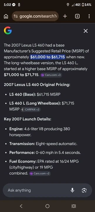 2007 Lexus LS 4th Gen - Image 16 of 16