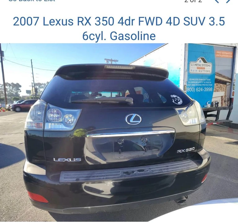 2007 Lexus RX 2nd Gen - Image 6 of 6