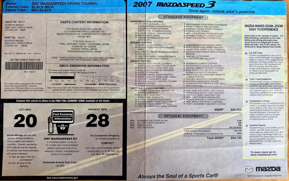 2007 Mazda Mazdaspeed 3 1st Gen - Image 20 of 20