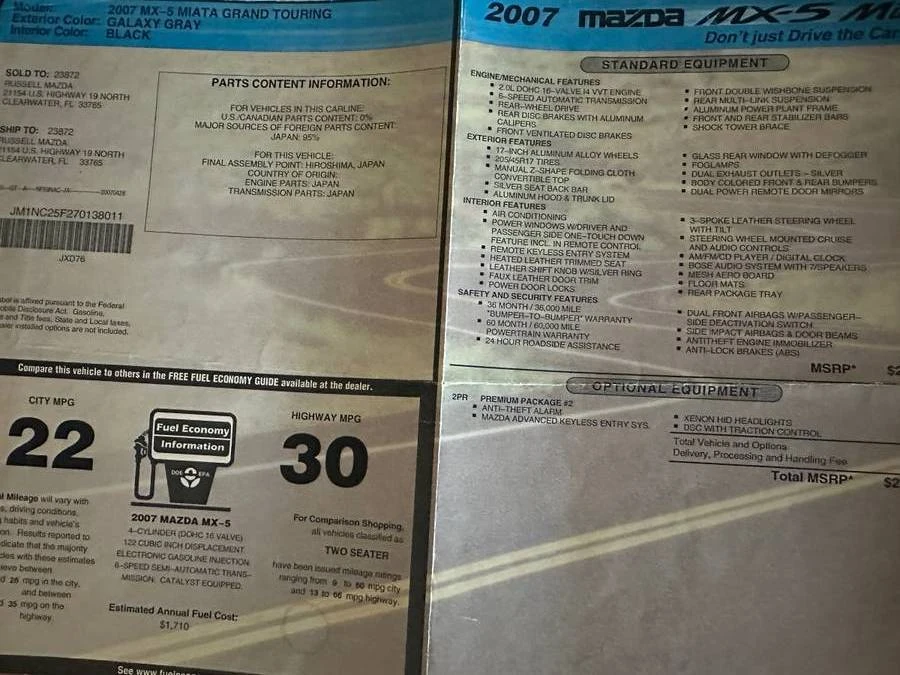 2007 Mazda NC MX-5 Miata - Image 21 of 21