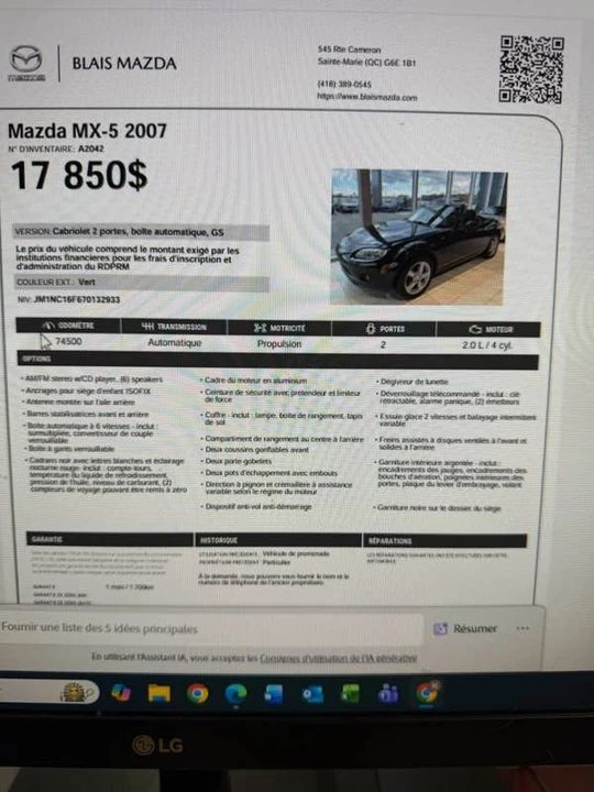 2007 Mazda NC MX-5 Miata - Image 4 of 17
