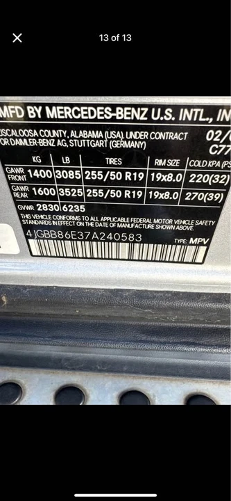 2007 Mercedes-Benz W164 M-Class - Image 7 of 7