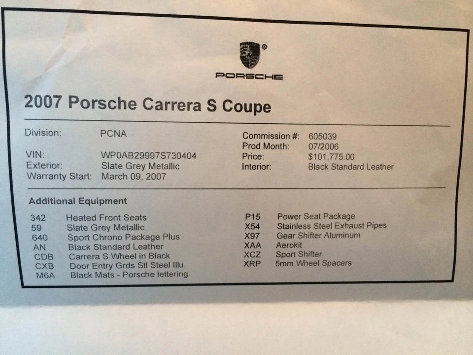 2007 Porsche 997 Carrera S - Image 3 of 5
