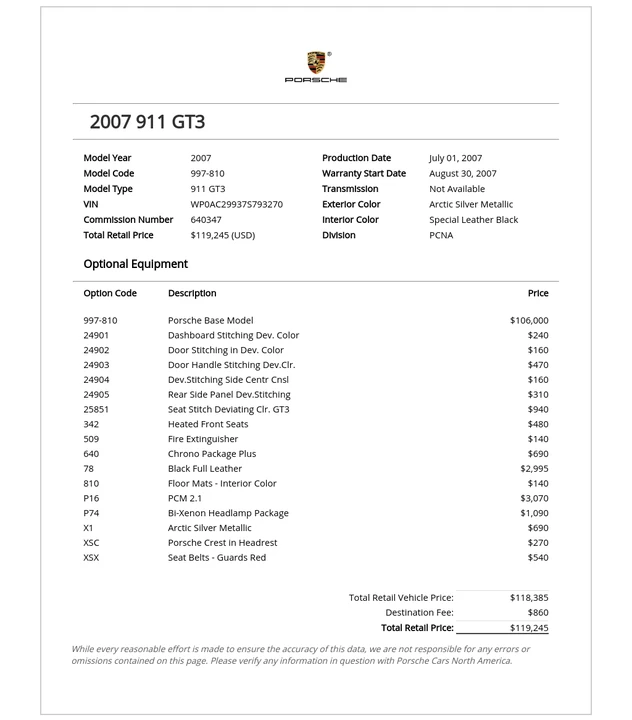 2007 Porsche 997 GT3 - Image 26 of 26