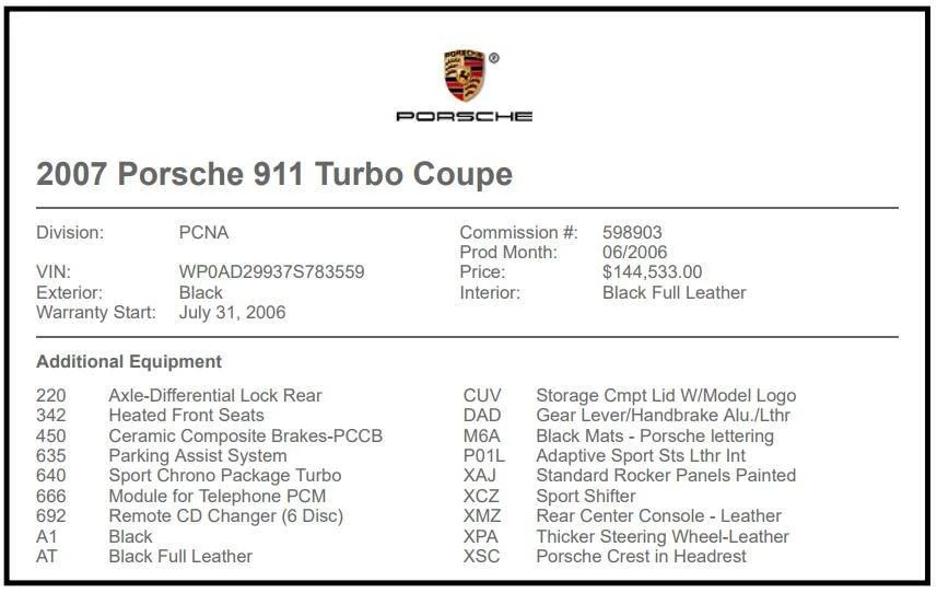 2007 Porsche 997 Turbo - Image 4 of 17