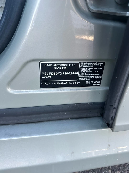 2007 Saab 9-3 2nd Gen - Image 18 of 19