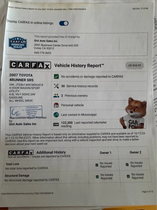 2007 Toyota 4Runner 4th Gen - Image 11 of 11