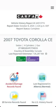 2007 Toyota Corolla 10th Gen - Image 2 of 19