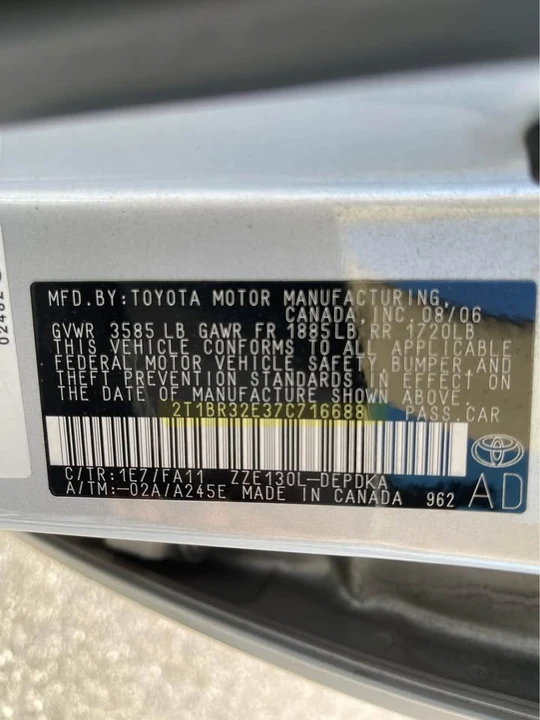 2007 Toyota Corolla 9th Gen - Image 13 of 16