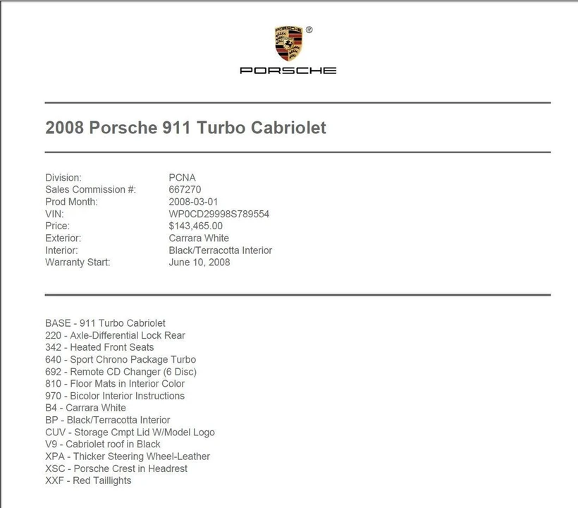 2008 Porsche 997 Turbo - Image 19 of 19