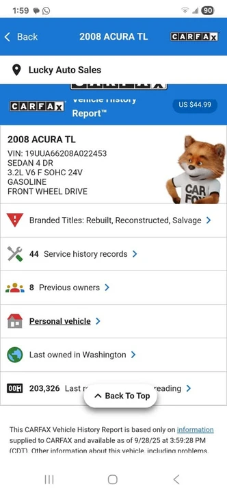 2008 Acura TL 3rd Gen - Image 15 of 15