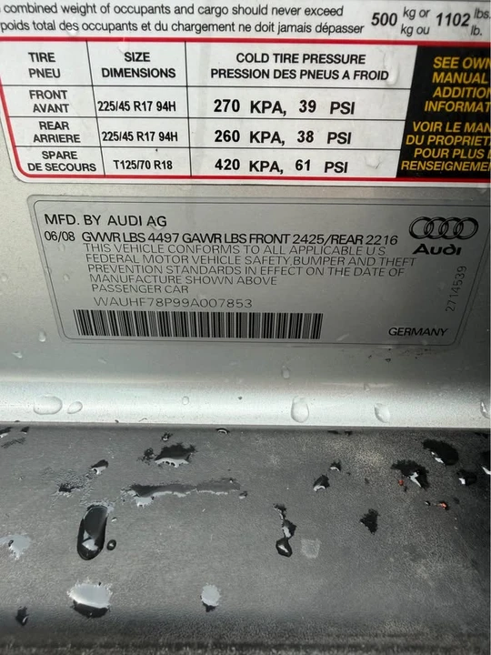 2008 Audi 8P A3 - Image 13 of 13