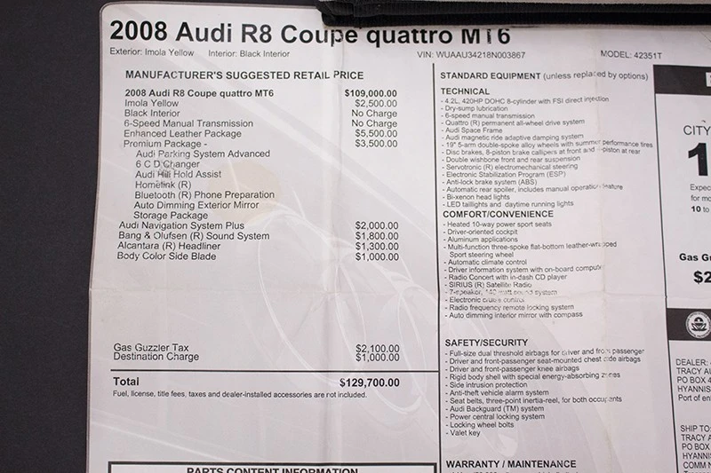 2008 Audi 42 R8 - Image 13 of 17