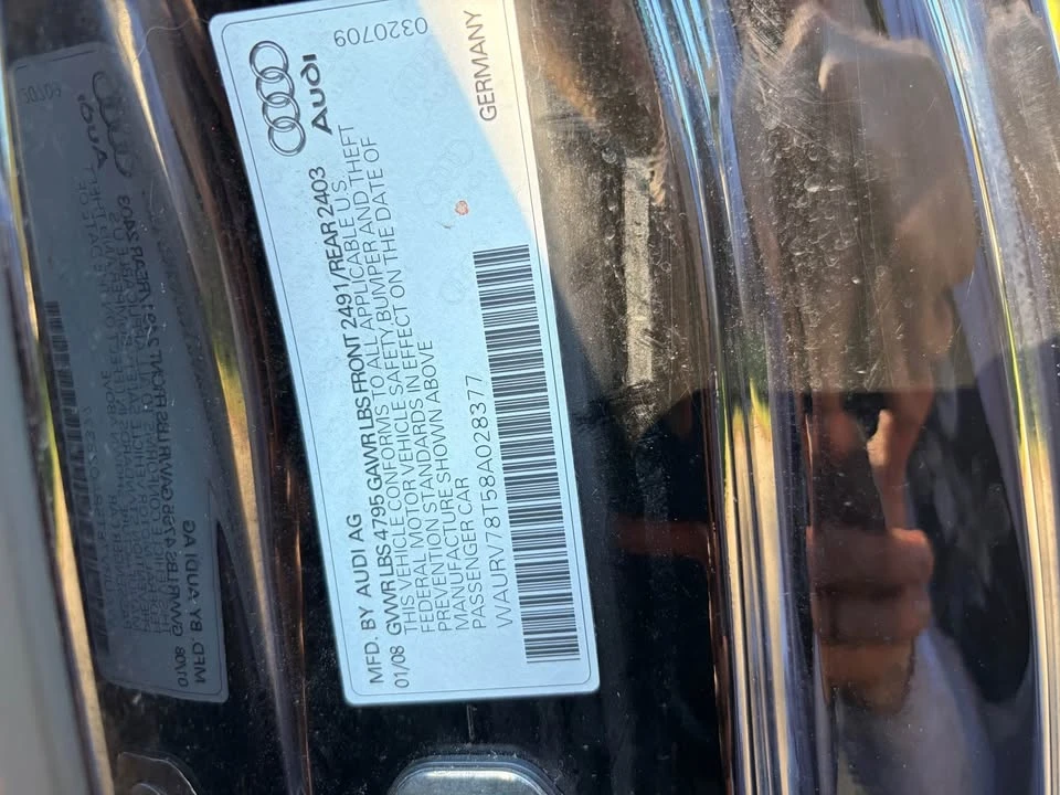 2008 Audi B8 S5 - Image 13 of 13