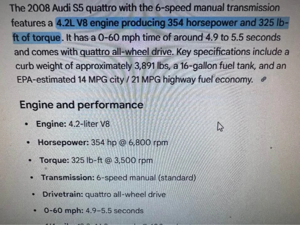 2008 Audi B8 S5 - Image 3 of 15