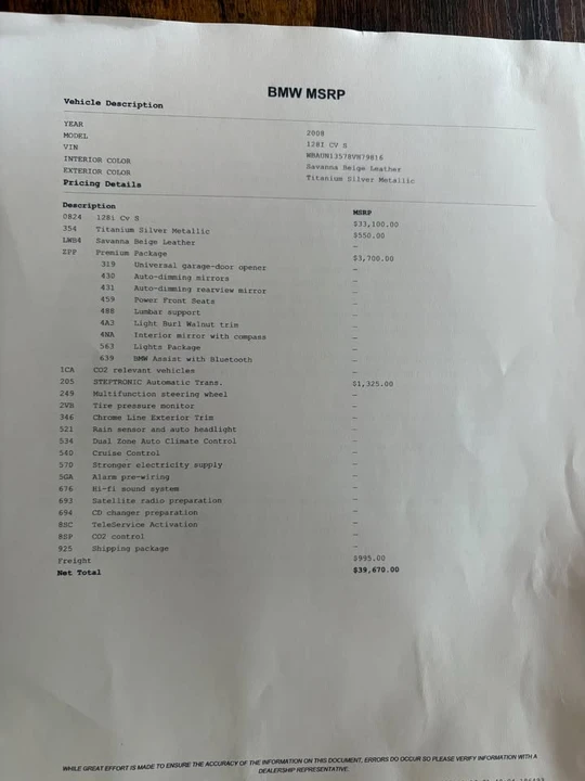 2008 BMW E82 135i & 135is - Image 14 of 14