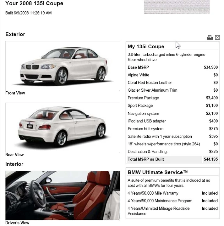 2008 BMW E82 135i & 135is - Image 2 of 2