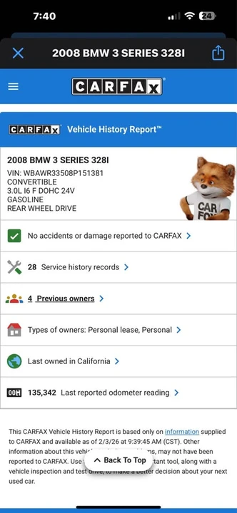 2008 BMW E93 3 Series Convertible - Image 2 of 6