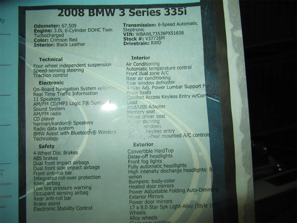 2008 BMW E90 335i Sedan - Image 24 of 24