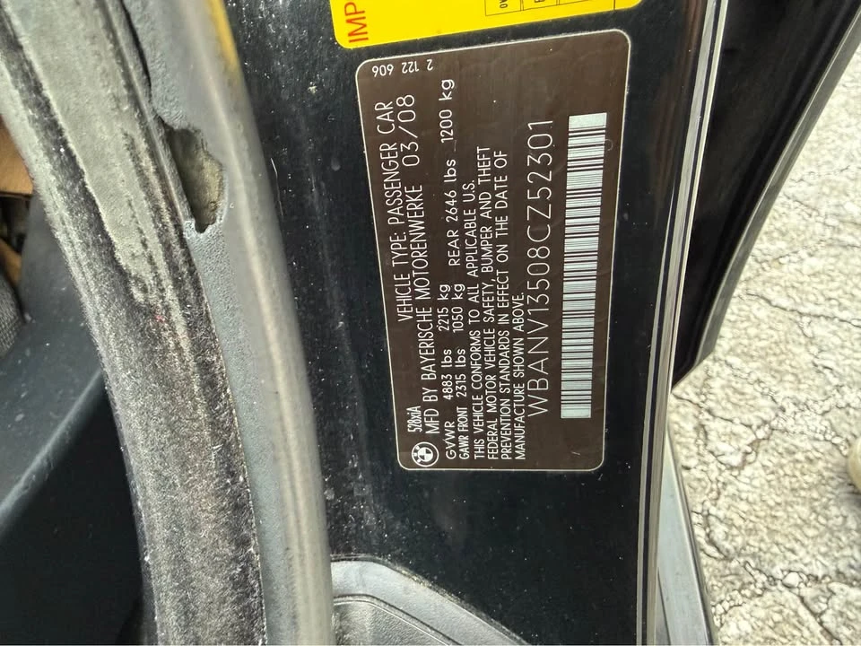 2008 BMW E60 5 Series Sedan - Image 10 of 10