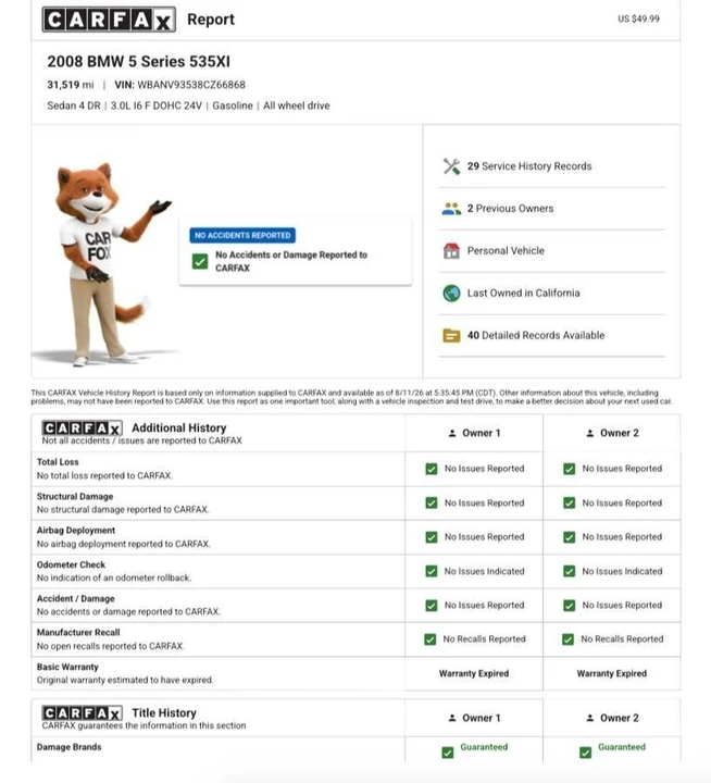 2008 BMW E60 5 Series Sedan - Image 20 of 20