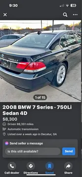 2008 BMW 7 Series 750Li Sedan 4D