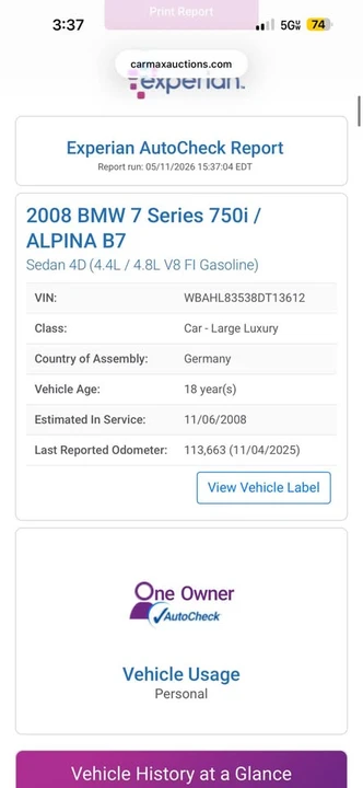 2008 BMW E65/E66 750i & 760i Sedan - Image 6 of 7
