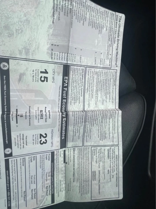 2008 BMW E65/E66 750i & 760i Sedan - Image 6 of 15