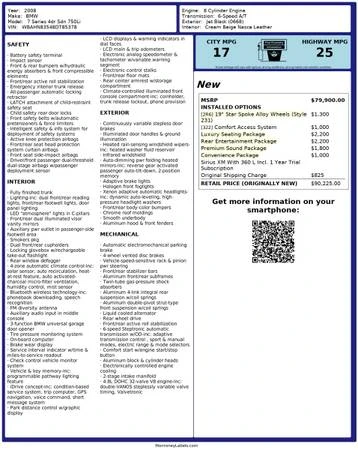 2008 BMW E65/E66 750i & 760i Sedan - Image 2 of 12