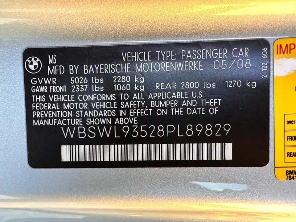 2008 BMW E93 M3 Convertible - Image 11 of 24
