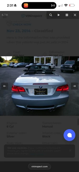 2008 BMW E93 M3 Convertible - Image 7 of 16