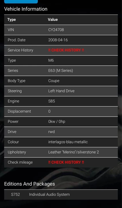 2008 BMW E63/E64 M6 - Image 10 of 12