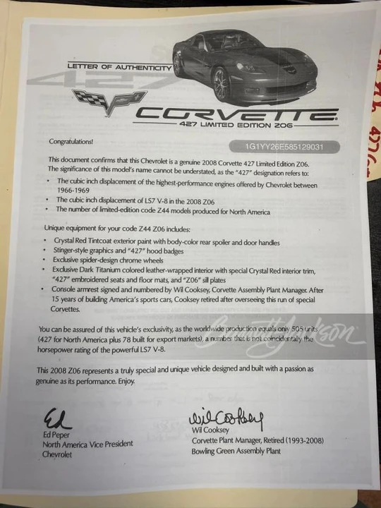 2008 Chevrolet Corvette C6 Z06 - Image 18 of 18
