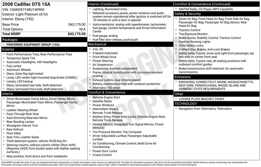2008 Cadillac DTS - Image 6 of 12