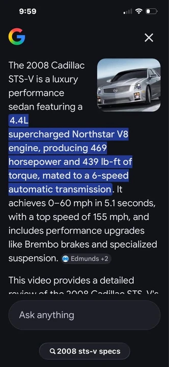 2008 Cadillac STS-V - Image 13 of 14