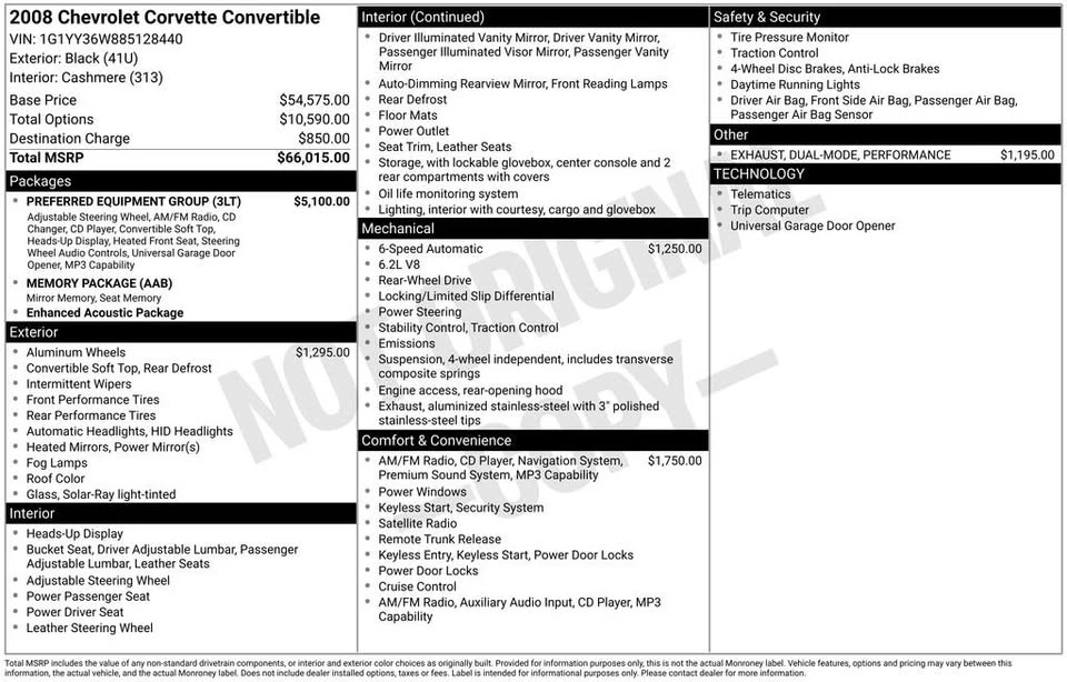 2008 Chevrolet Corvette C6 - Image 6 of 20