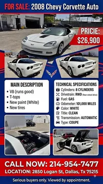 2008 Chevrolet Corvette Hard Top 2D