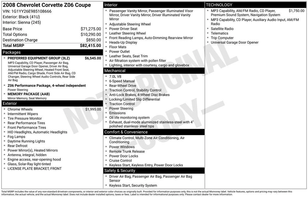 2008 Chevrolet Corvette C6 Z06 - Image 14 of 17