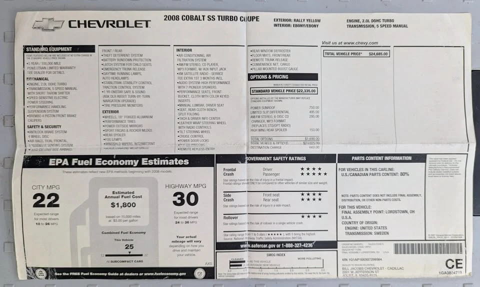 2008 Chevrolet Cobalt 1st Gen - Image 19 of 20