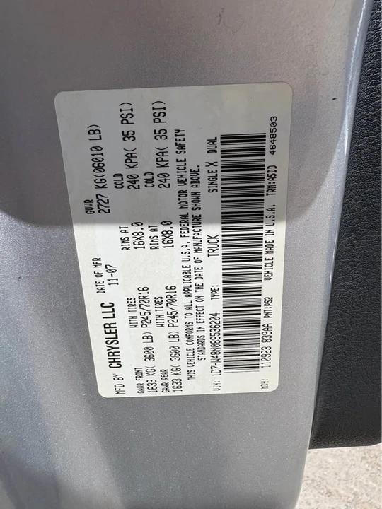 2008 Dodge Dakota 3rd Gen - Image 11 of 12