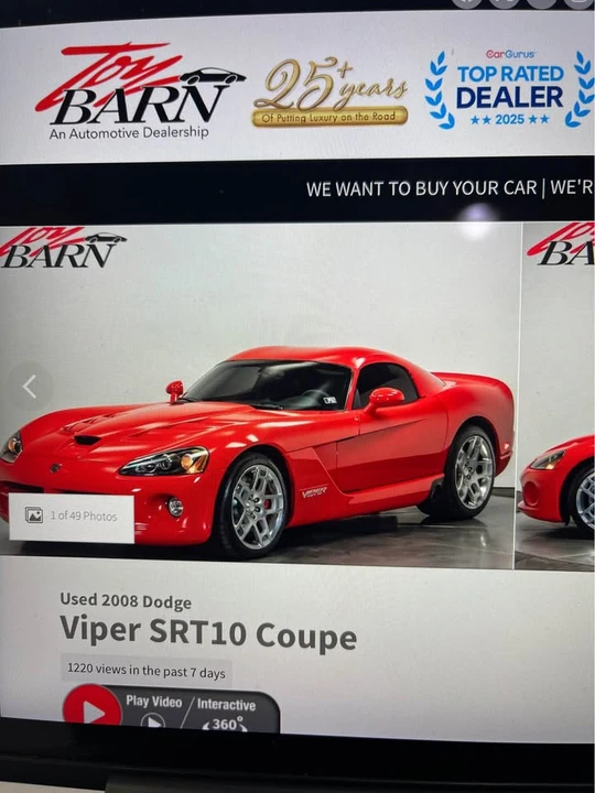 2008 Dodge Viper 4th Gen - Image 4 of 4