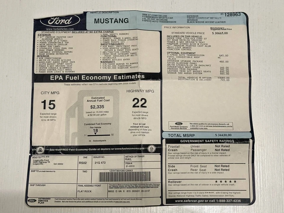 2008 Ford S197 Mustang GT - Image 18 of 18