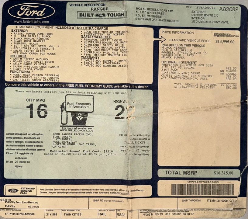 2008 Ford Ranger 3rd Gen - Image 2 of 21