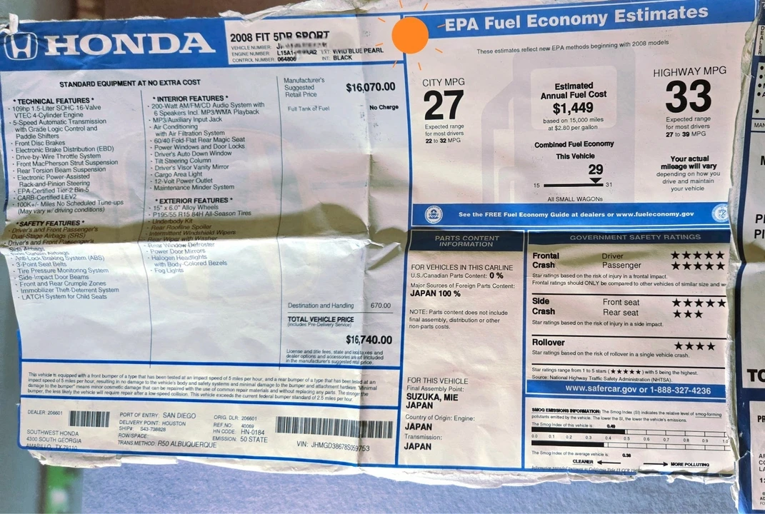 2008 Honda Fit - Image 2 of 21