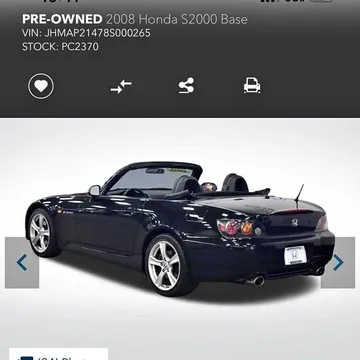 2008 Honda S2000 Convertible 2D