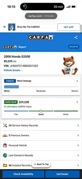 2008 Honda S2000 Convertible 2D